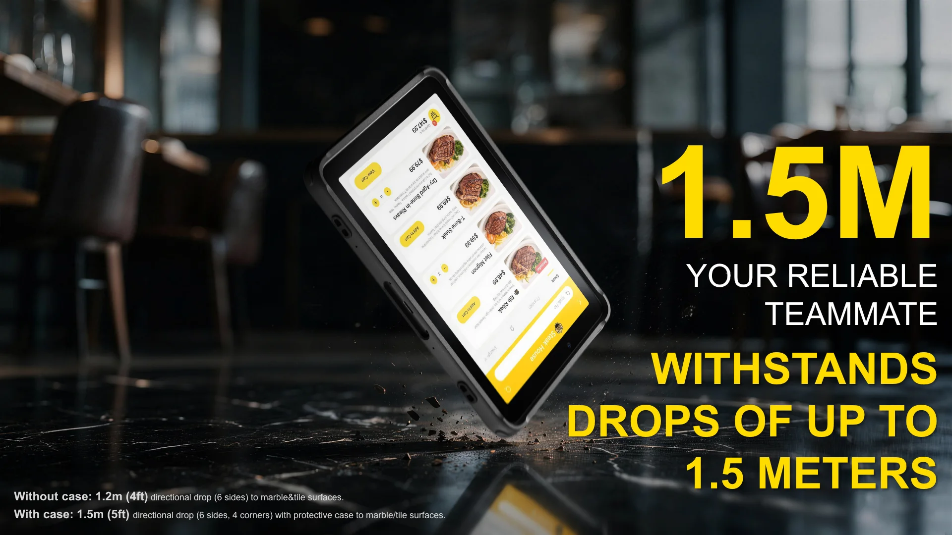 Onepad8 Pay drop-protection test