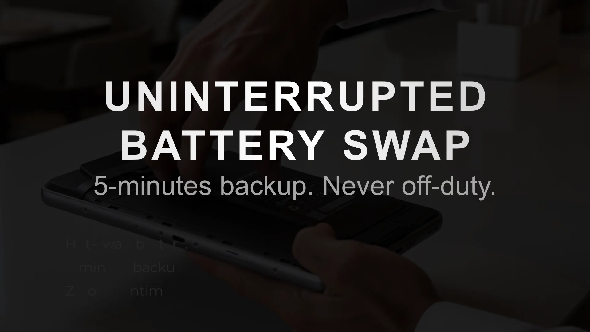 Onepad8 Pay uninterrupted battery swap