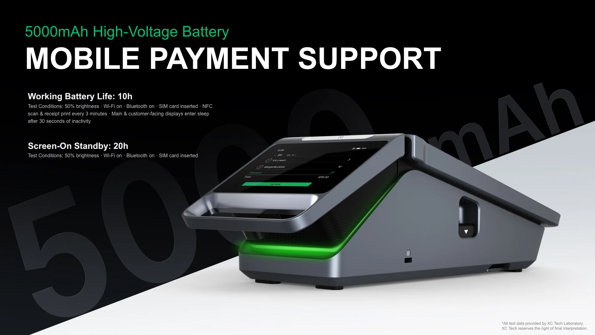 P7 Dual Max optional battery for mobile payment