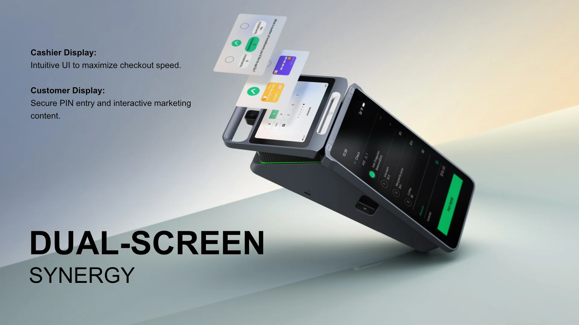 P7 Dual Max dual-screen cashier and customer experience