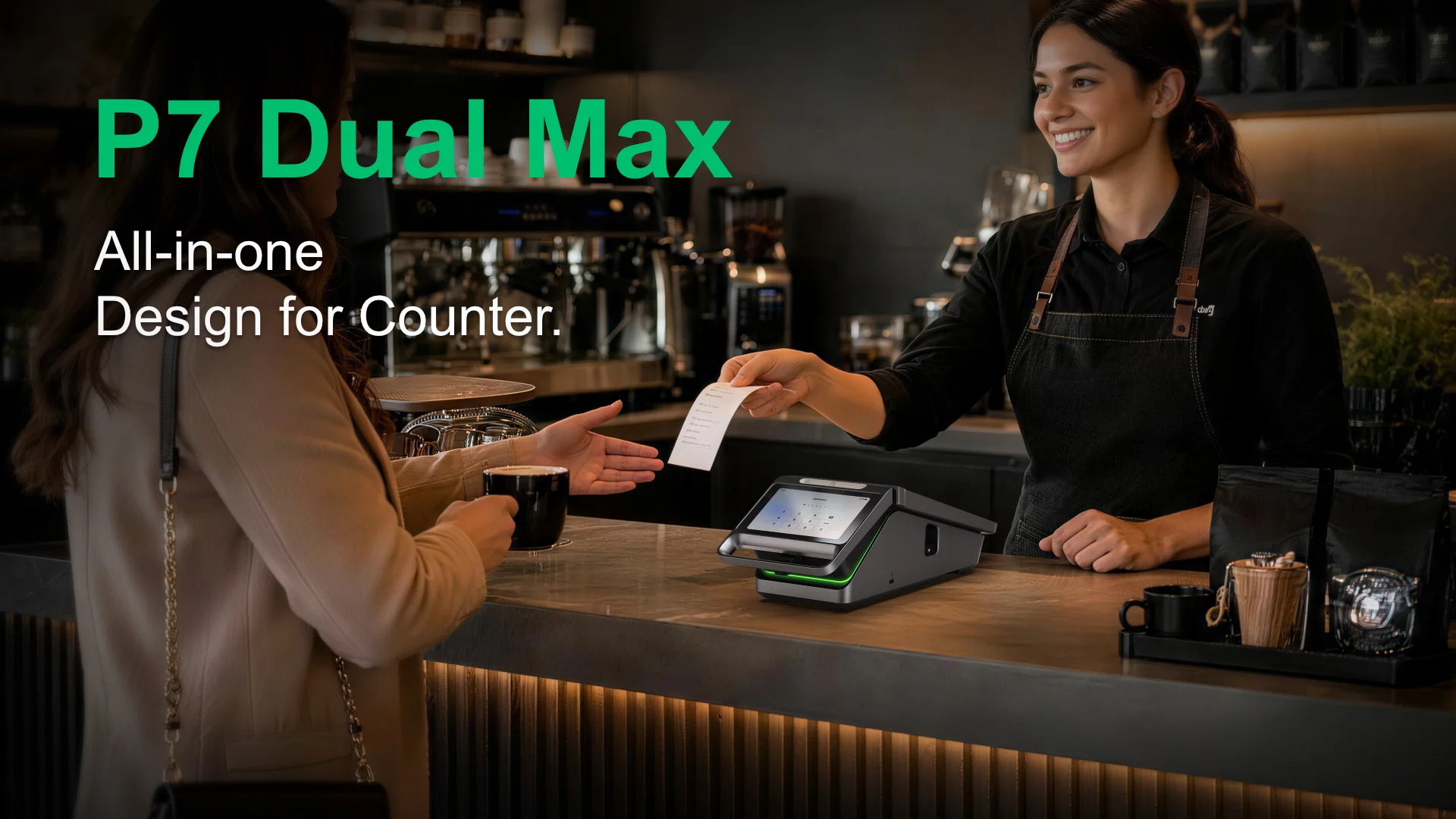 KOZEN P7 Dual Max all-in-one countertop terminal