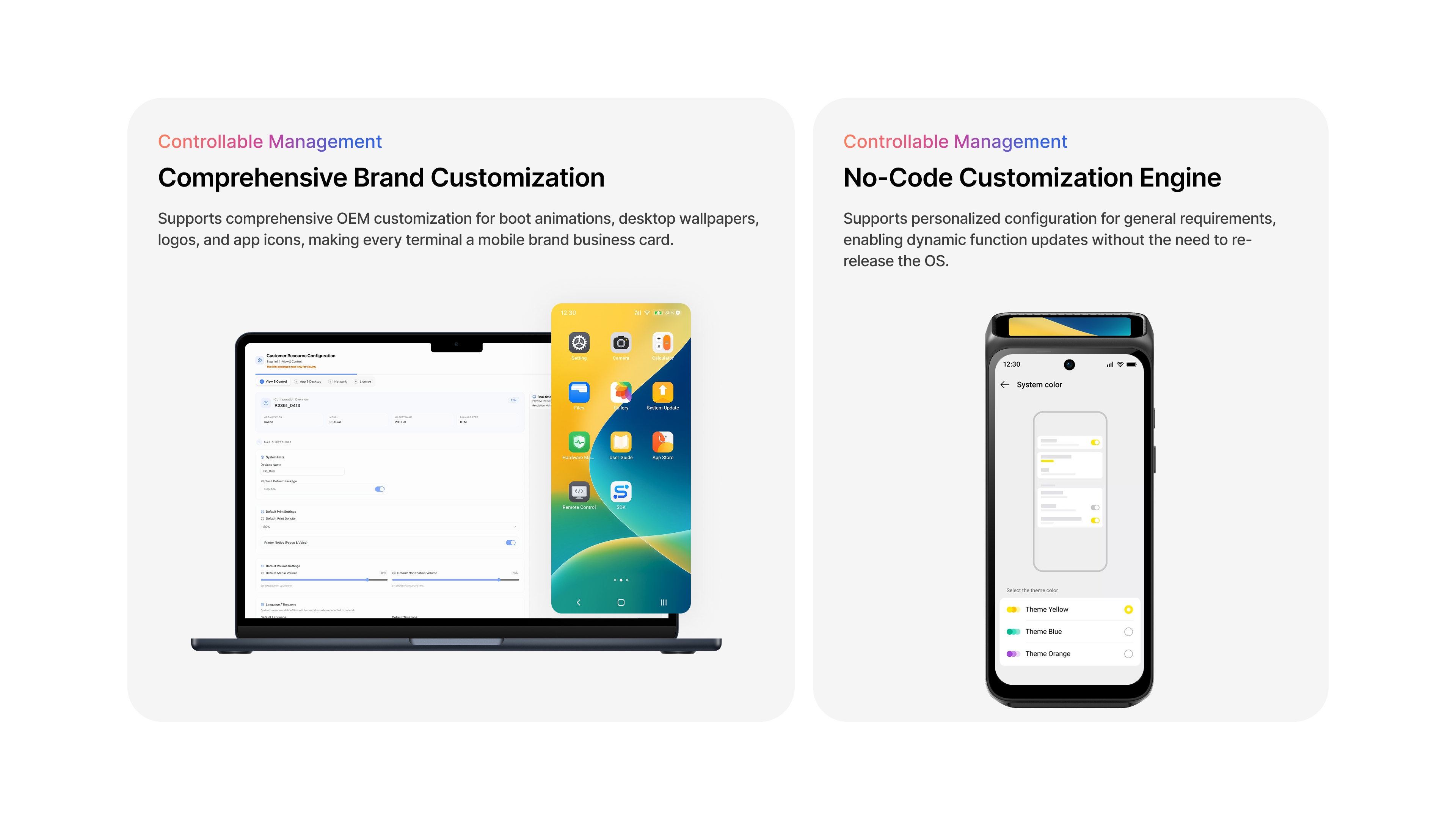 KozenOS customization tools for developers